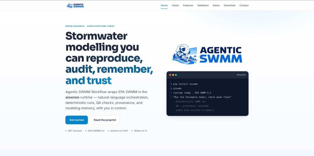 Agentic SWMM Workflow 网站