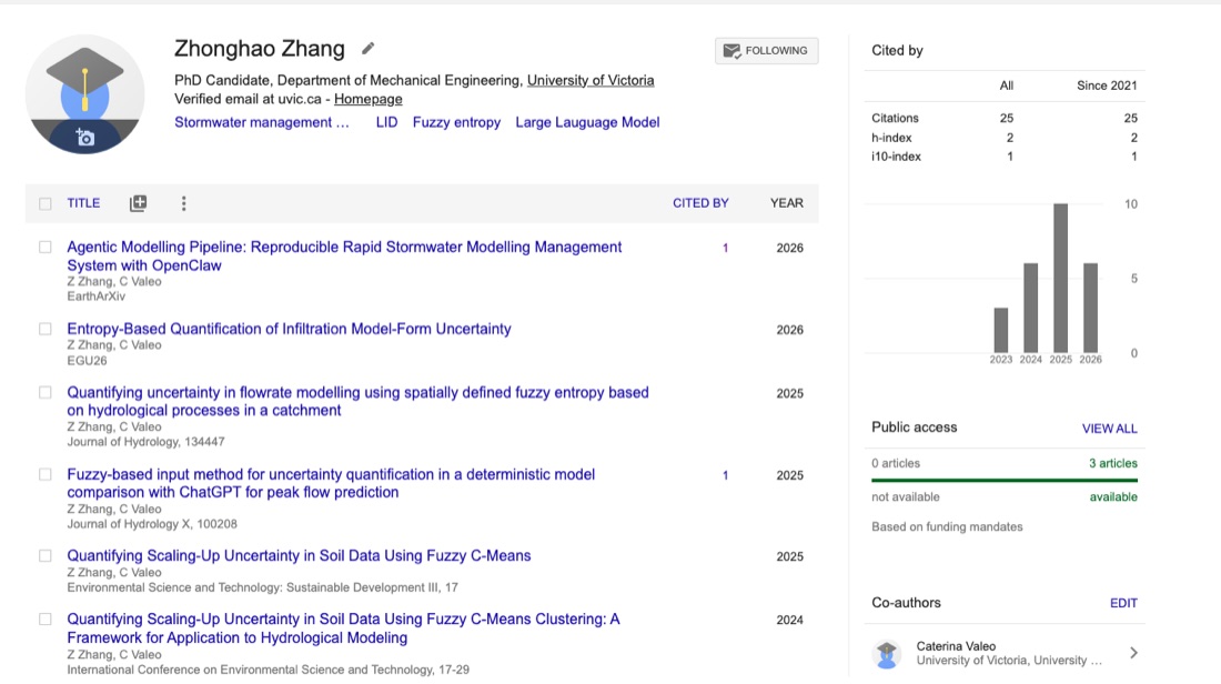 Google Scholar 主页